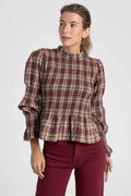 Blusa Armonias Mangas Largas Cuadros Para Damas by Armonias