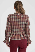 Blusa Armonias Mangas Largas Cuadros Para Damas by Armonias