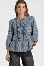 Blusa Armonias Mangas Largas Cuadros Para Damas by Armonias