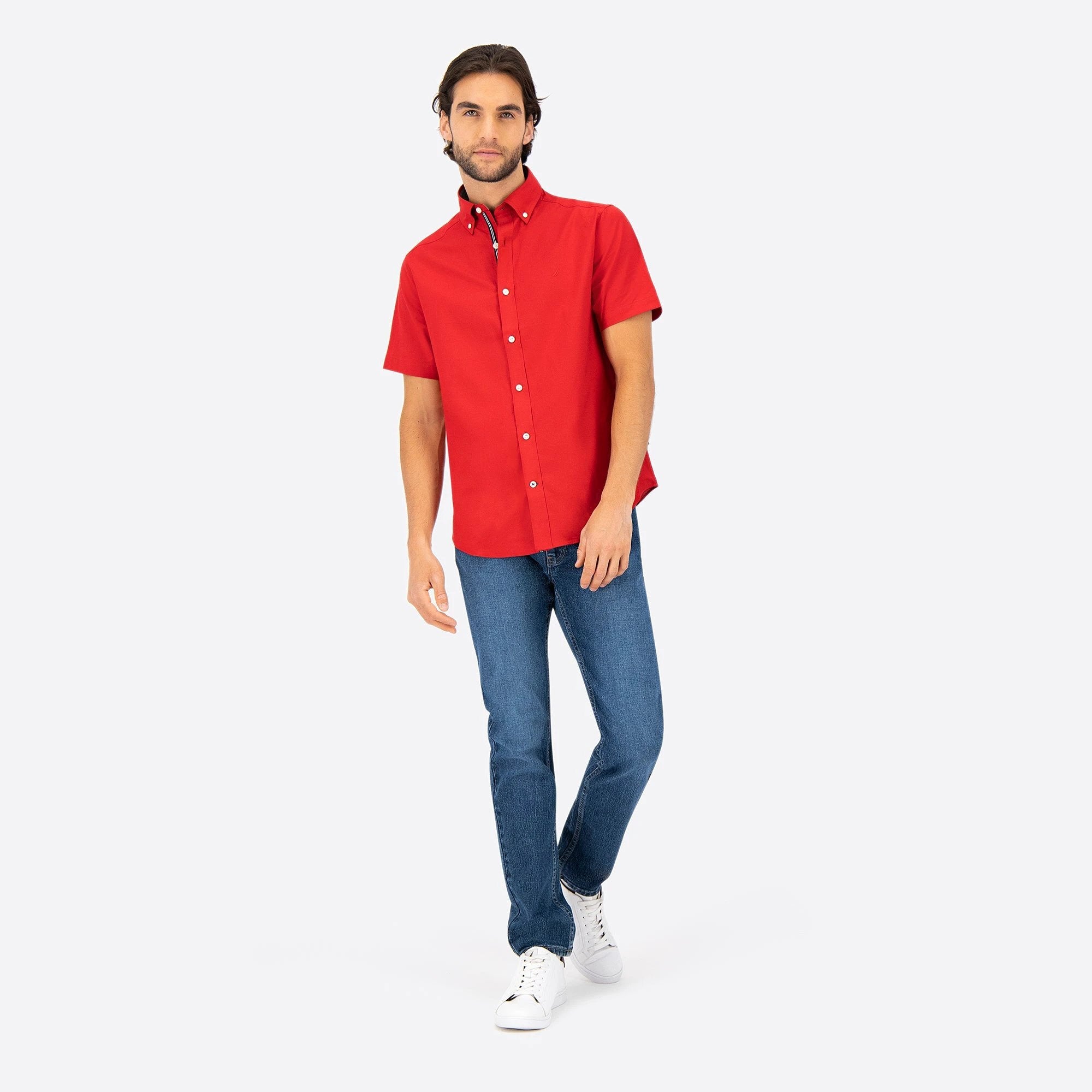 Camisa Nautica Mangas Cortas Lisa Para Caballeros by Nautica