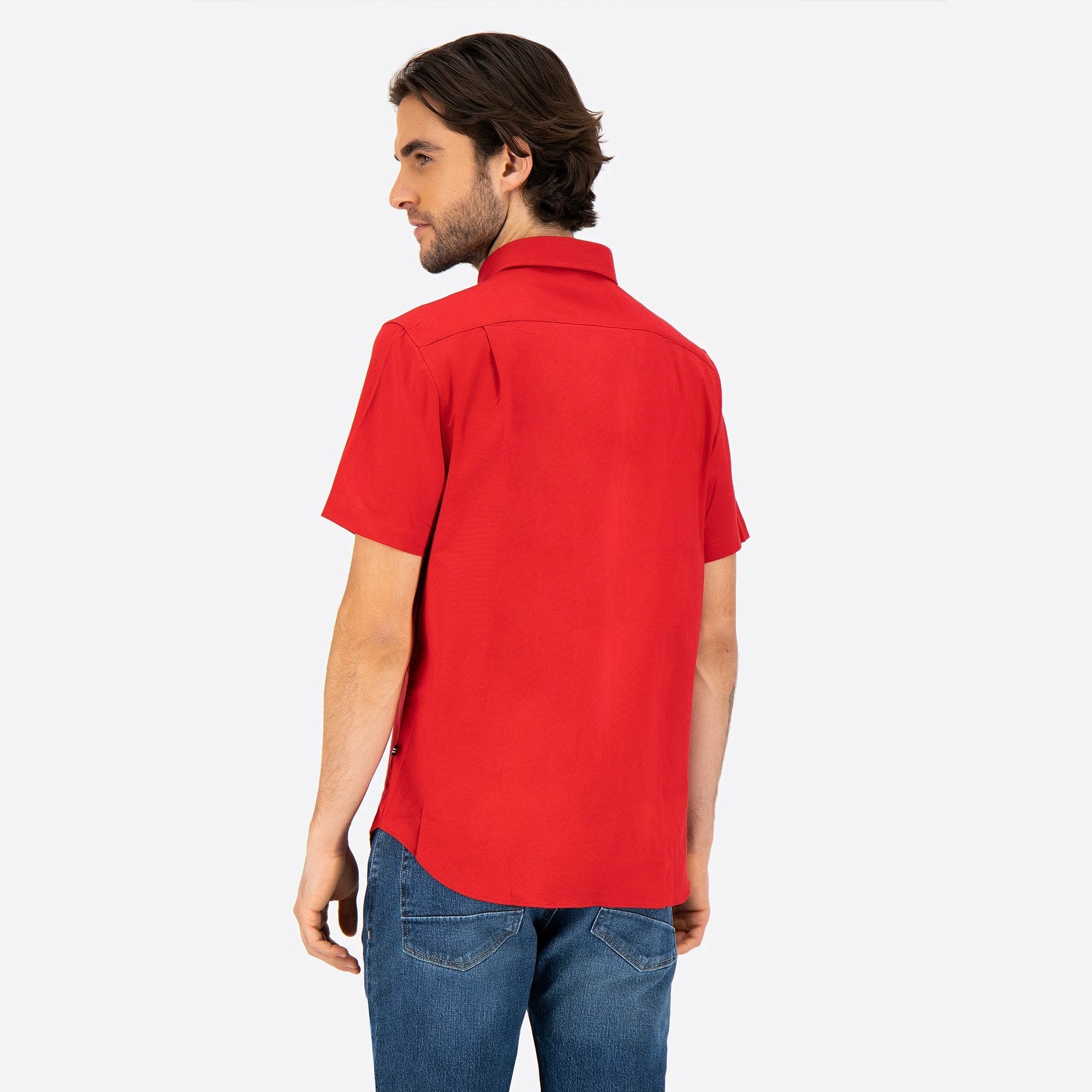 Camisa Nautica Mangas Cortas Lisa Para Caballeros by Nautica