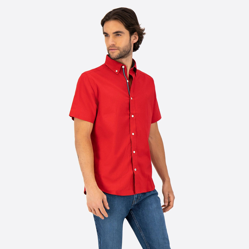 Camisa Nautica Mangas Cortas Lisa Para Caballeros by Nautica