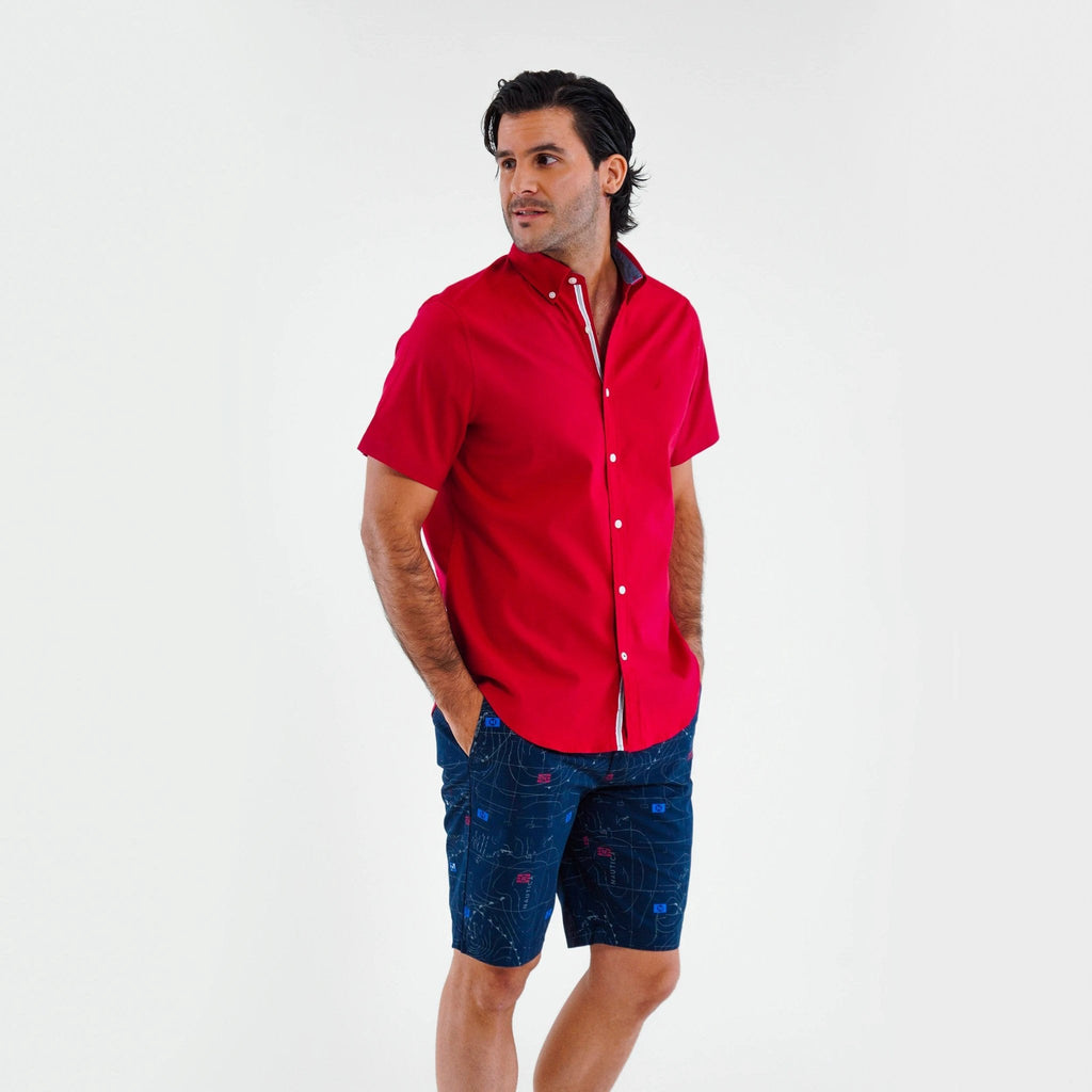 Camisa Nautica Mangas Cortas Lisa Para Caballeros by Nautica