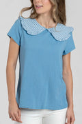 Blusa Massima Grazia Mangas Cortas Lisa Para Damas by Massima Grazia