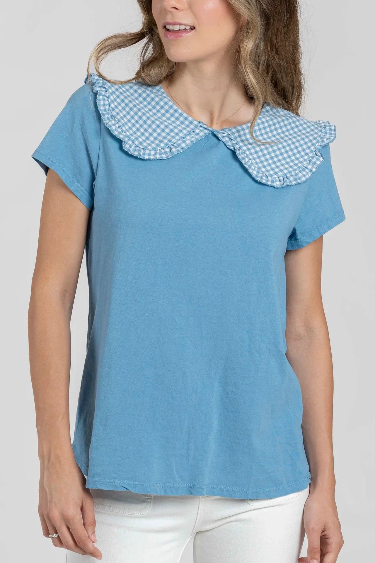 Blusa Massima Grazia Mangas Cortas Lisa Para Damas by Massima Grazia