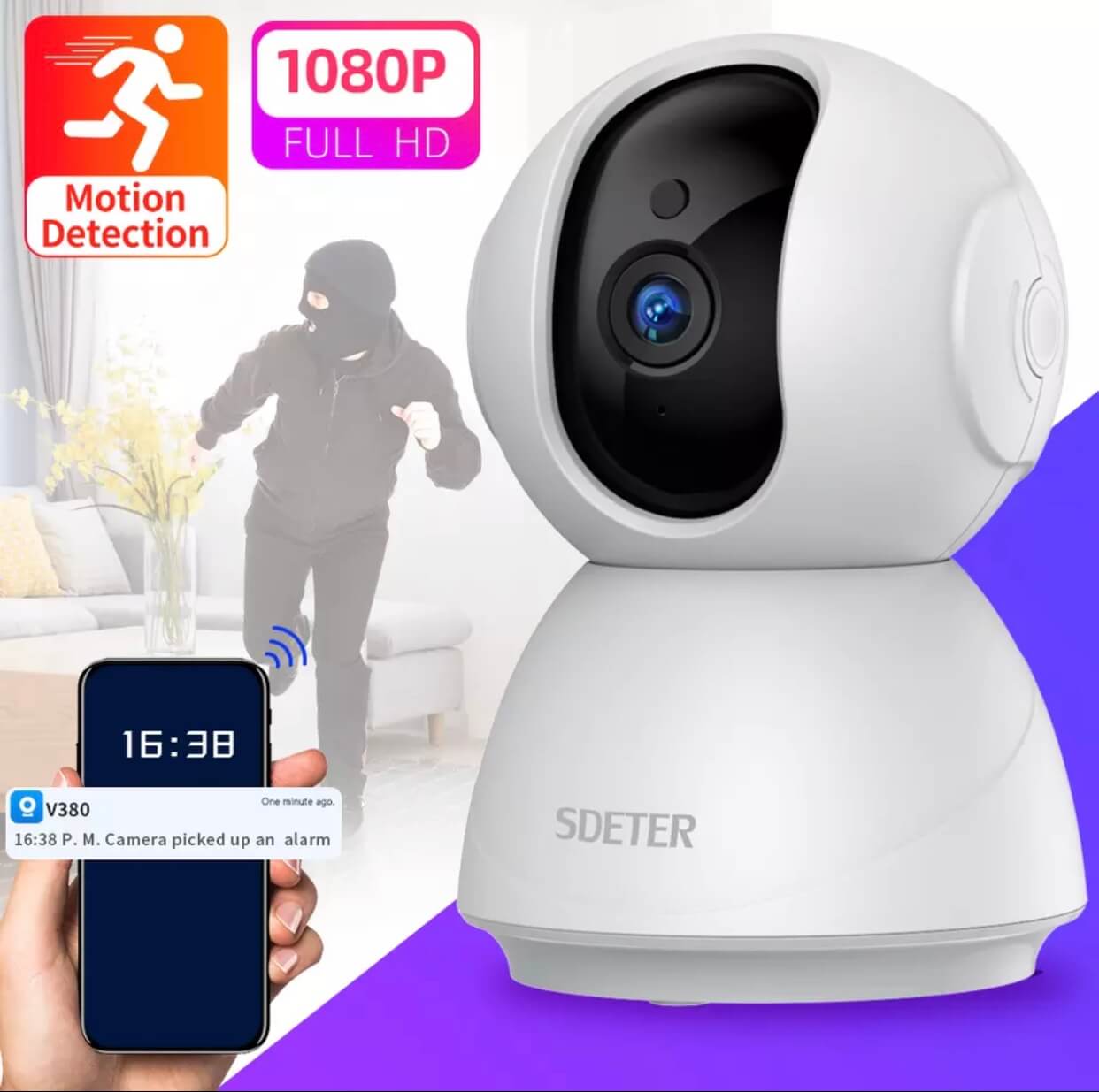 Cámara Giratoria WiFi 1080p