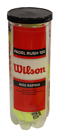 Wilson - Tubo de 3 bolas - Padel Rush 100