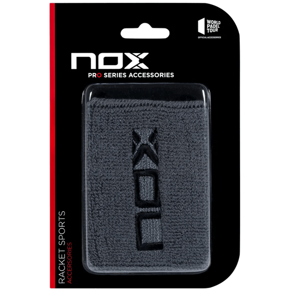 NOX - MUÑEQUERA GRIS LOGO NEGRO