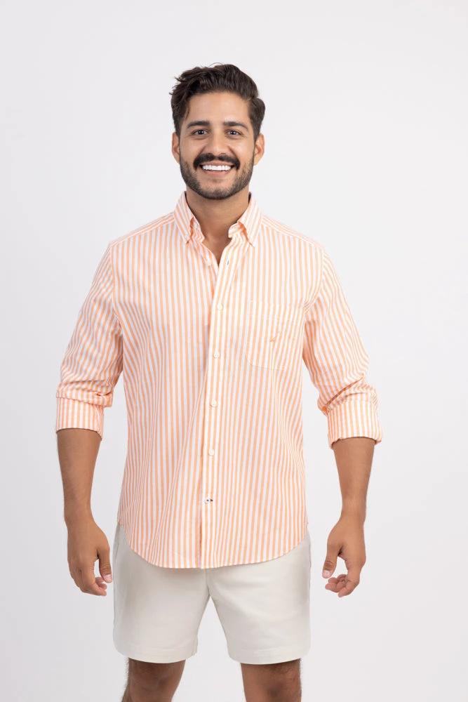 Camisa Nautica Mangas Largas Rayas Para Caballeros by Nautica