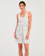 Pijama batola para mujer St. Even con silueta semiajustada, espalda atlética y estampado mediterráneo.