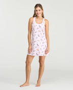 Pijama batola para mujer rosada con estampado de gatos, espalda atlética y tejido fresco de St. Even.