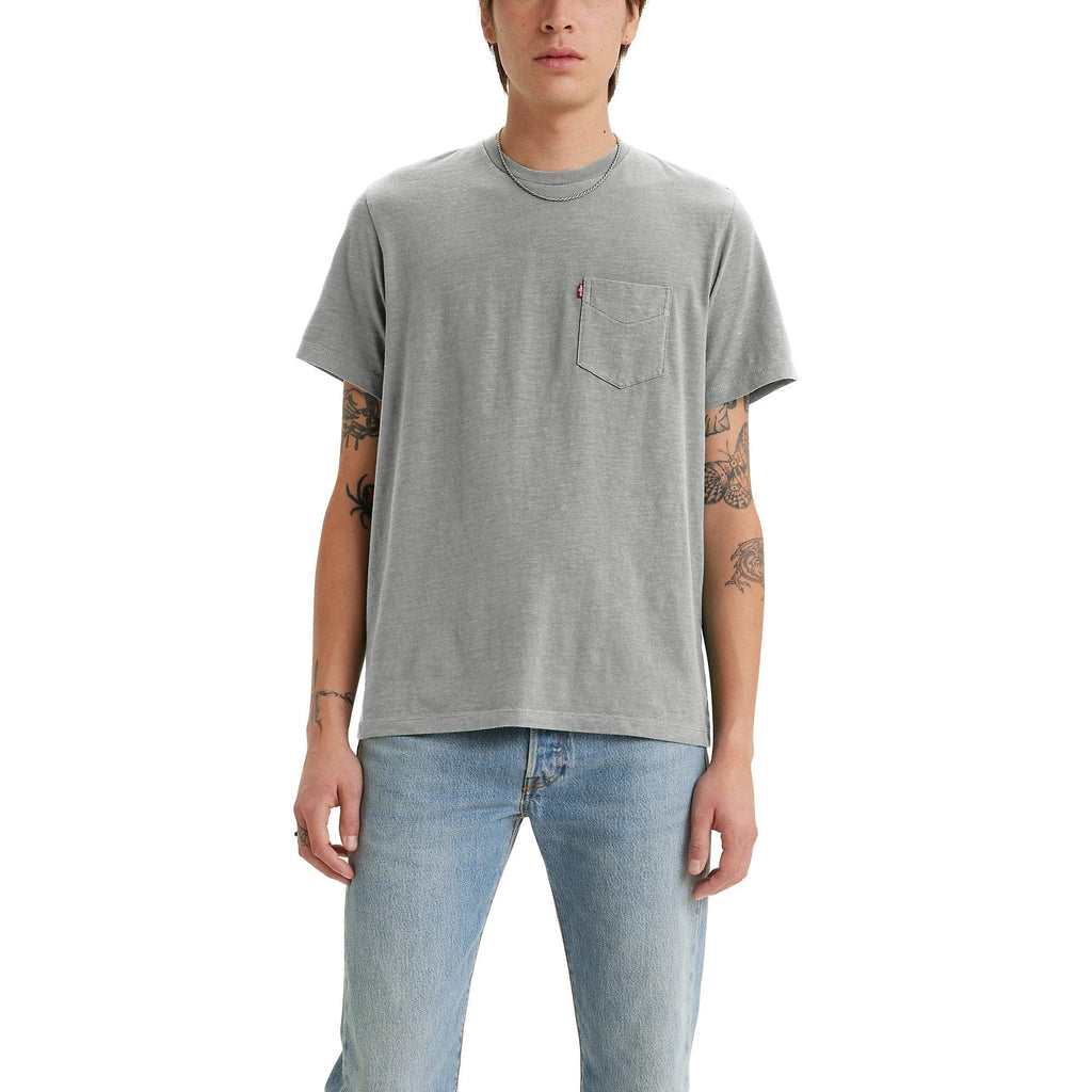 Camiseta Levis Mangas Cortas Lisa Con Bolsillo Para Caballeros by Levis