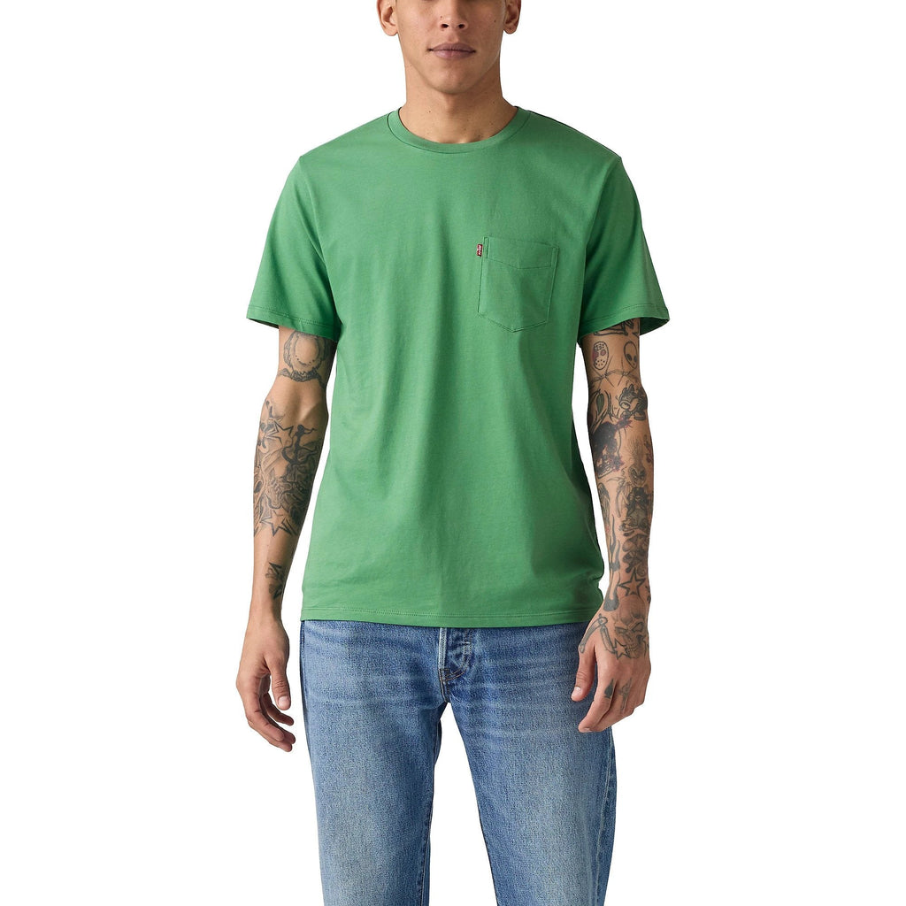 Camiseta Levis Mangas Cortas Lisa Con Bolsillo Para Caballeros by Levis