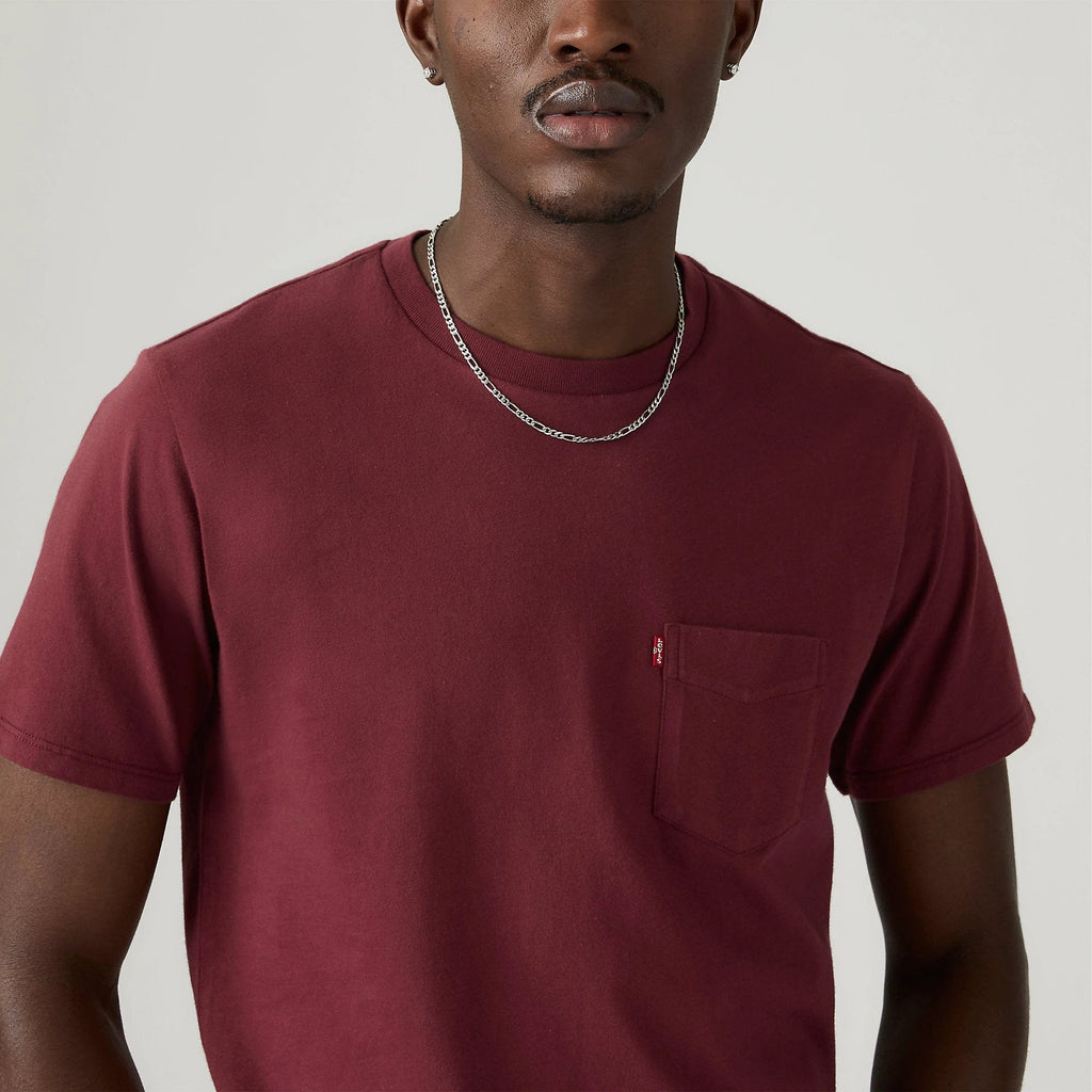 Camiseta Levis Mangas Cortas Lisa Con Bolsillo Para Caballeros by Levis