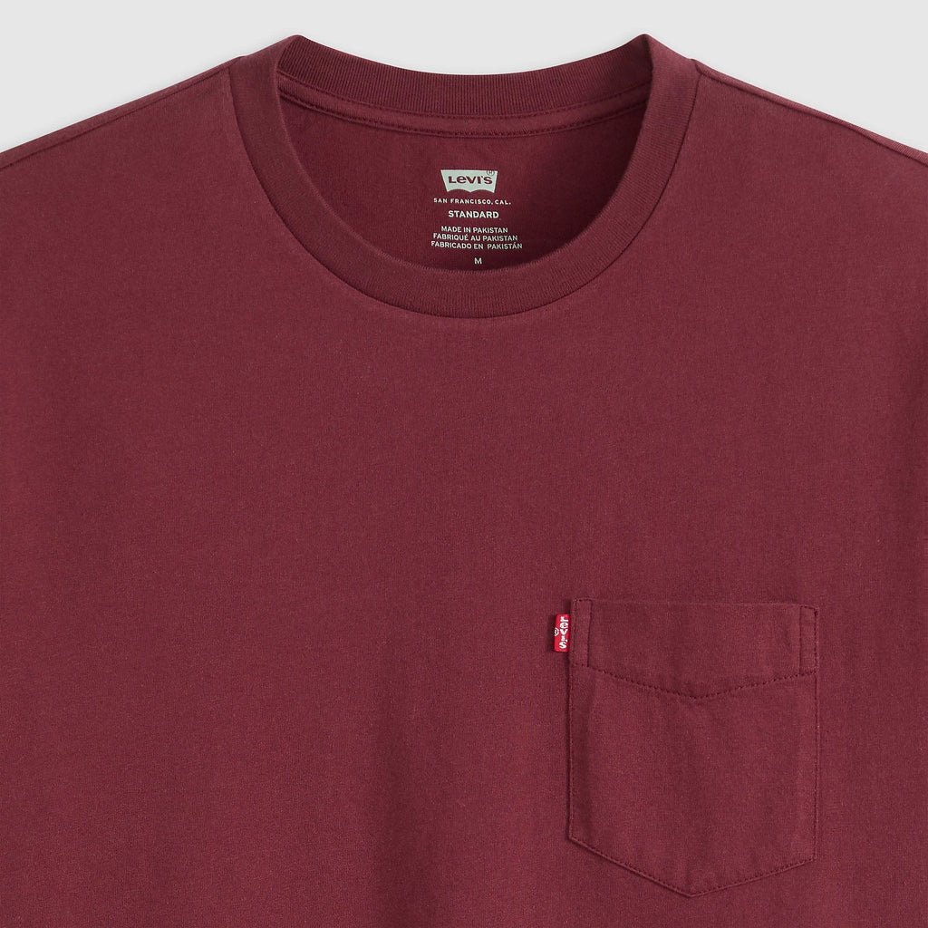 Camiseta Levis Mangas Cortas Lisa Con Bolsillo Para Caballeros by Levis