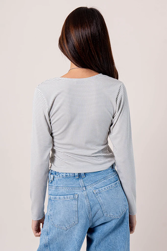 TOP MANGA LARGA RAYAS B-F 8499.