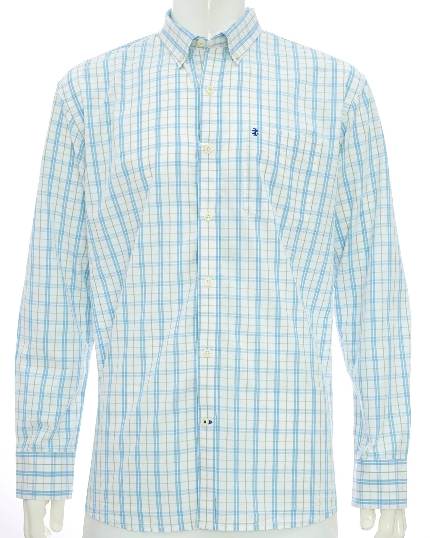 Camisa Izod Mangas Larga Cuadro P/ Caballeros 23SW085-4720 by Izod