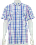 Camisa Izod Mangas Corta Cuadros para Caballeros 23sw095-4039