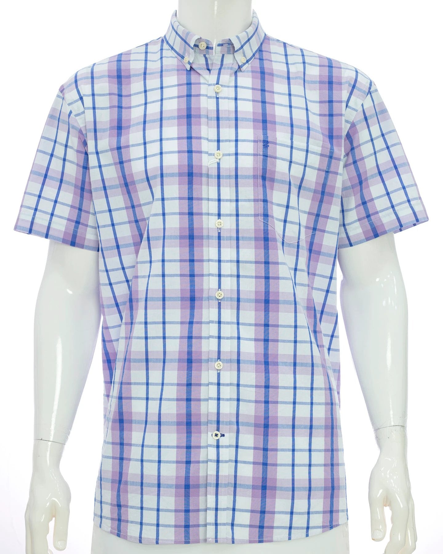 Camisa Izod Mangas Corta Cuadros para Caballeros 23sw095-4039