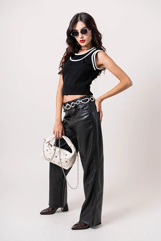 24 PANTALON STRAIGHT EFECTO PIEL IFE ONE.