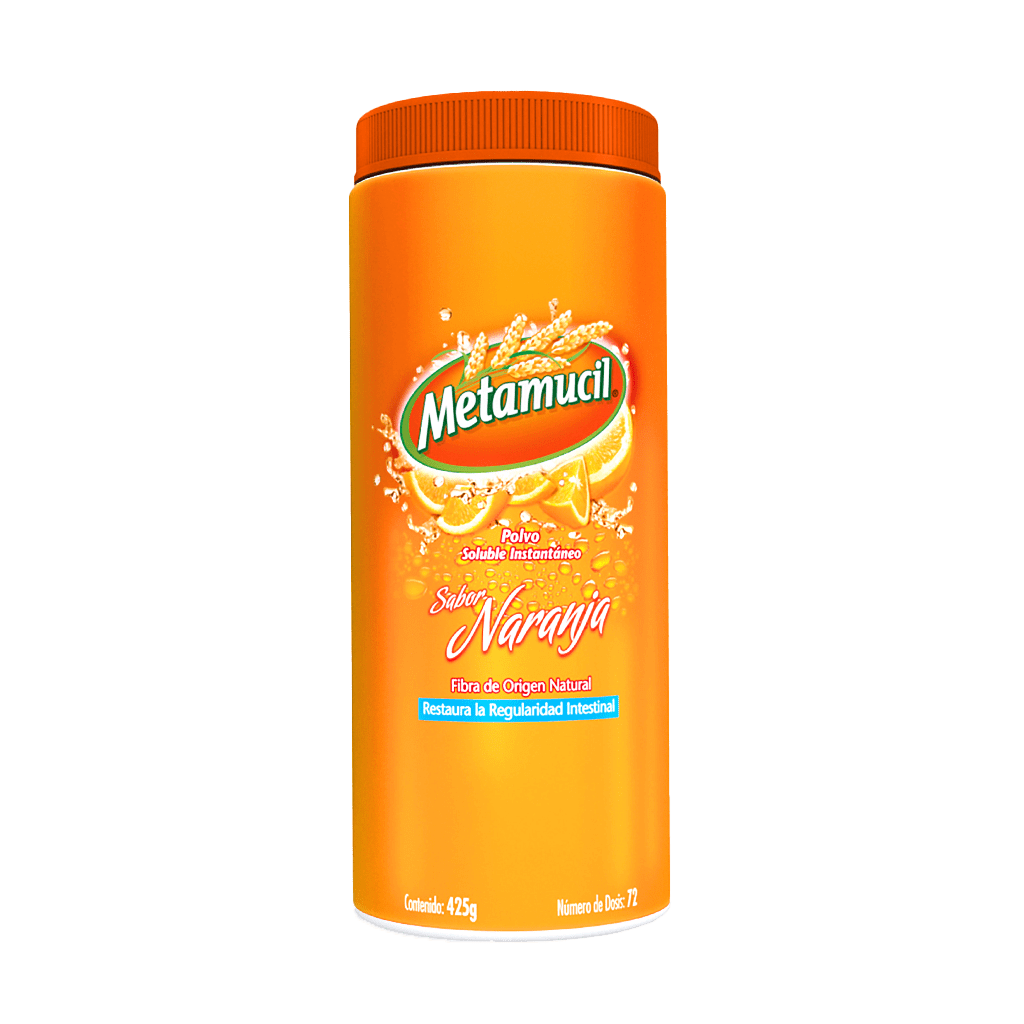 Metamucil Naranja S/A 425g (72 dosis)