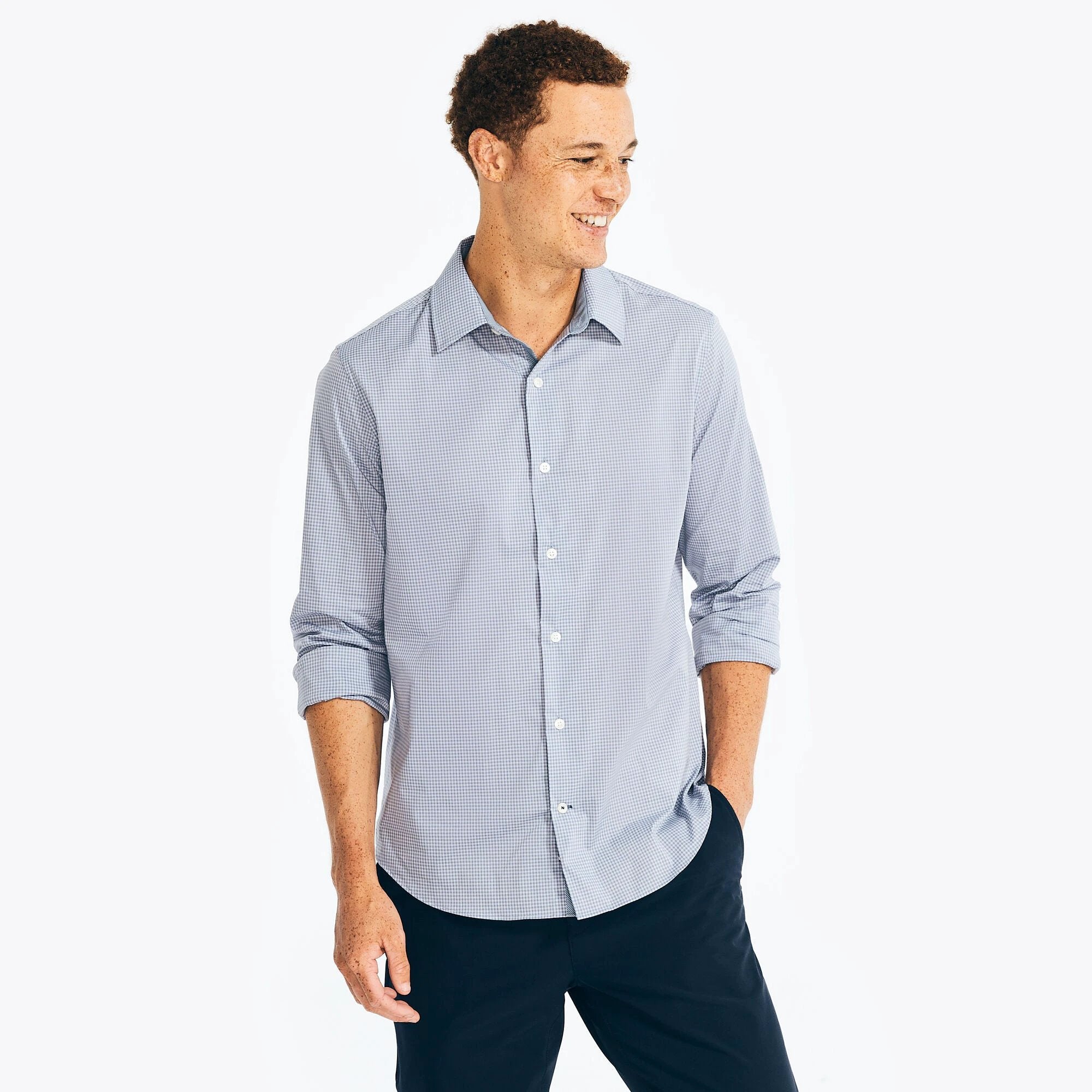 Camisa Nautica Mangas Largas Cuadros Para Caballeros by Nautica