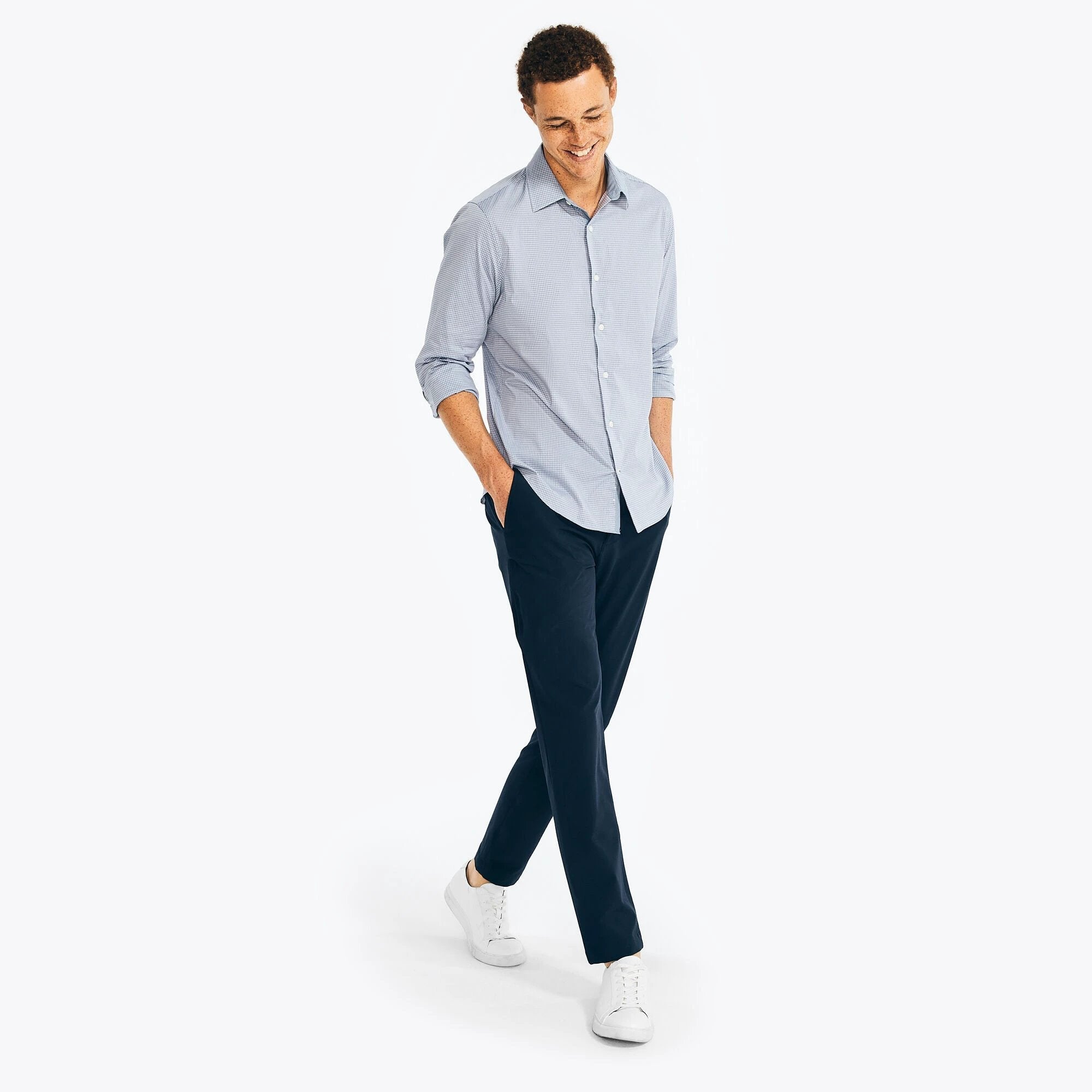 Camisa Nautica Mangas Largas Cuadros Para Caballeros by Nautica