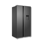 Nevera Side by Side TCL P520SBC 18 Pies Cúbicos Inverter Dispensador de Agua Gris Oscuro