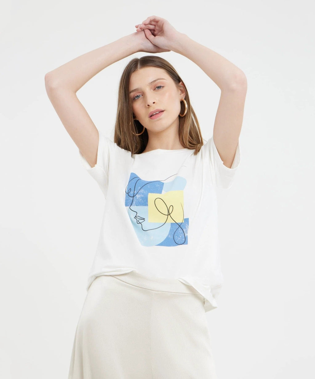 Camiseta Pat Primo Mangas Cortas Estampada para Damas 30093343