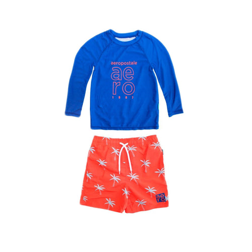 Traje de Baño Aeropostale Mangas Largas Estampado 2 Piezas Nino
