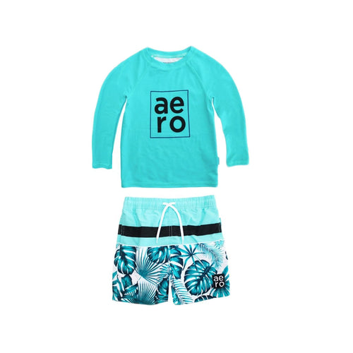 Traje de Baño Aeropostale Mangas Largas Estampado 2 Piezas Nino