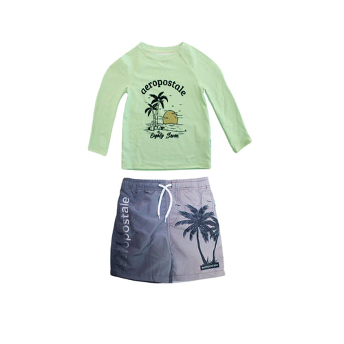 Traje de Baño Aeropostale Mangas Largas Estampado 2 Piezas Nino
