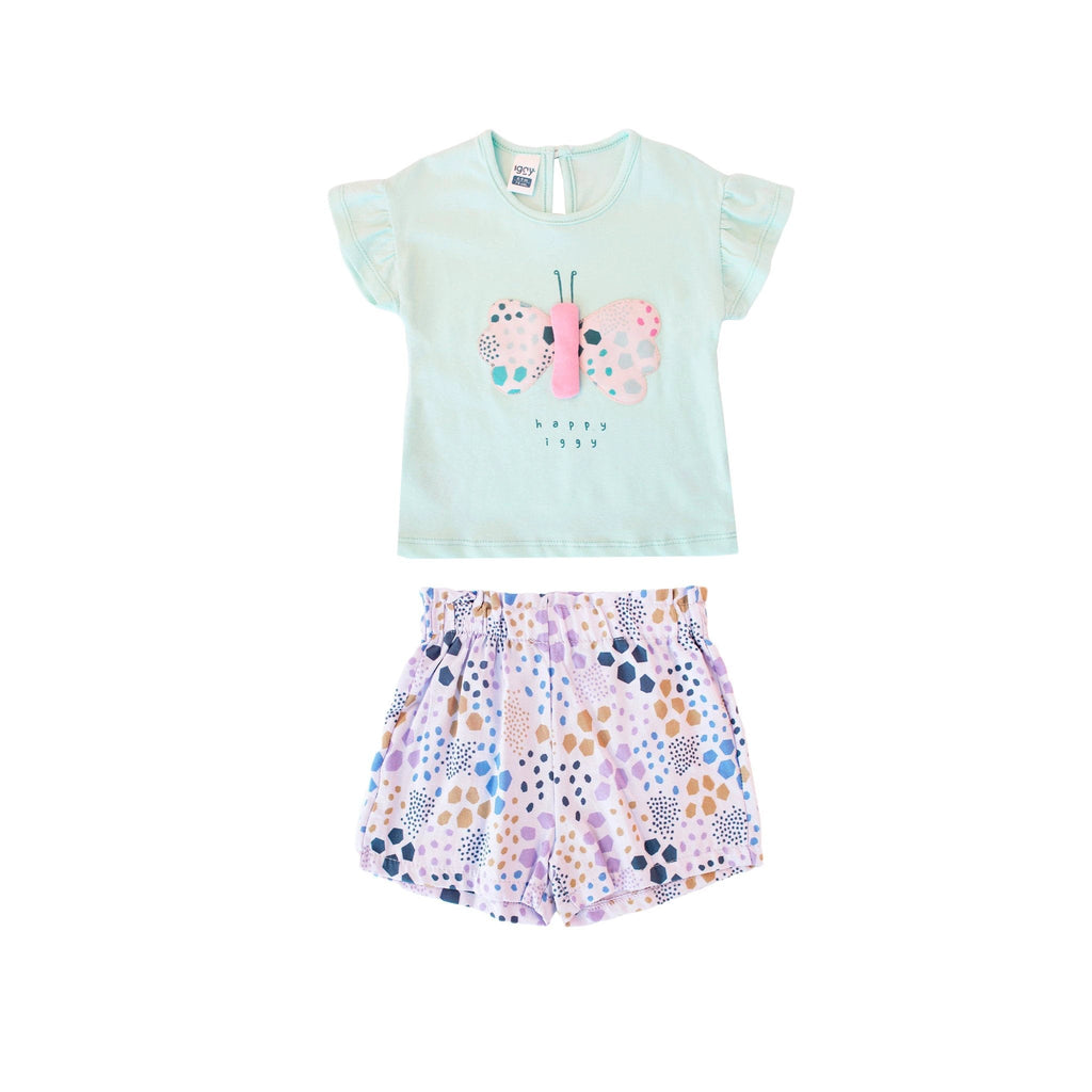 Conjunto Tiny Tots Mangas Cortas Mariposa 2 Piezas Para Niñas by Tiny Tots