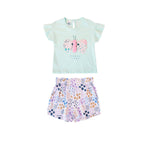Conjunto Tiny Tots Mangas Cortas Mariposa 2 Piezas Para Niñas by Tiny Tots
