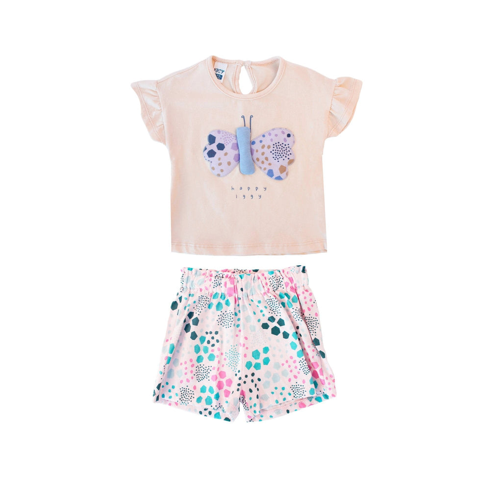 Conjunto Tiny Tots Mangas Cortas Mariposa 2 Piezas Para Niñas by Tiny Tots