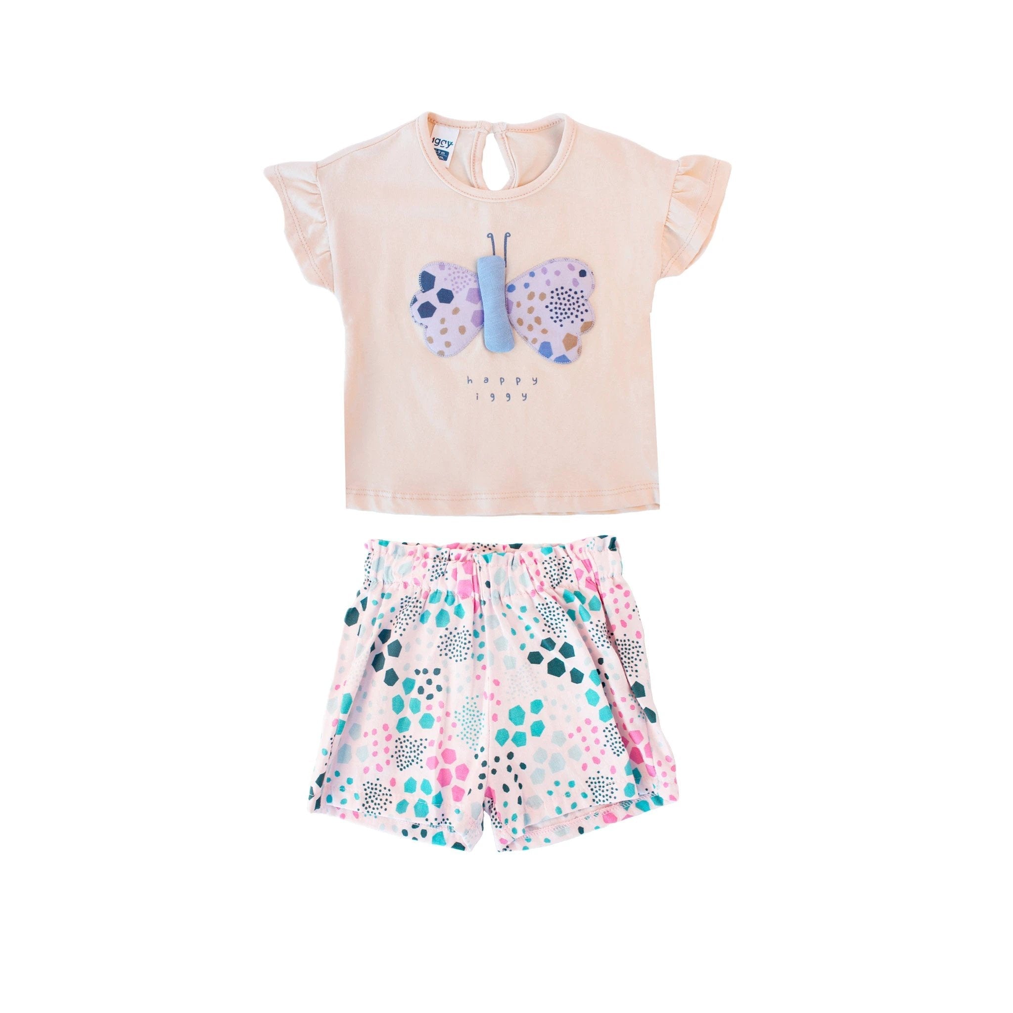 Conjunto Tiny Tots Mangas Cortas Mariposa 2 Piezas Para Niñas by Tiny Tots