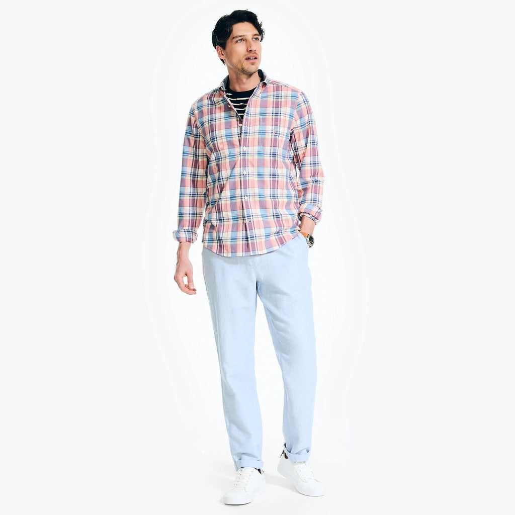 Camisa Nautica Mangas Largas Cuadros Para Caballeros by Nautica