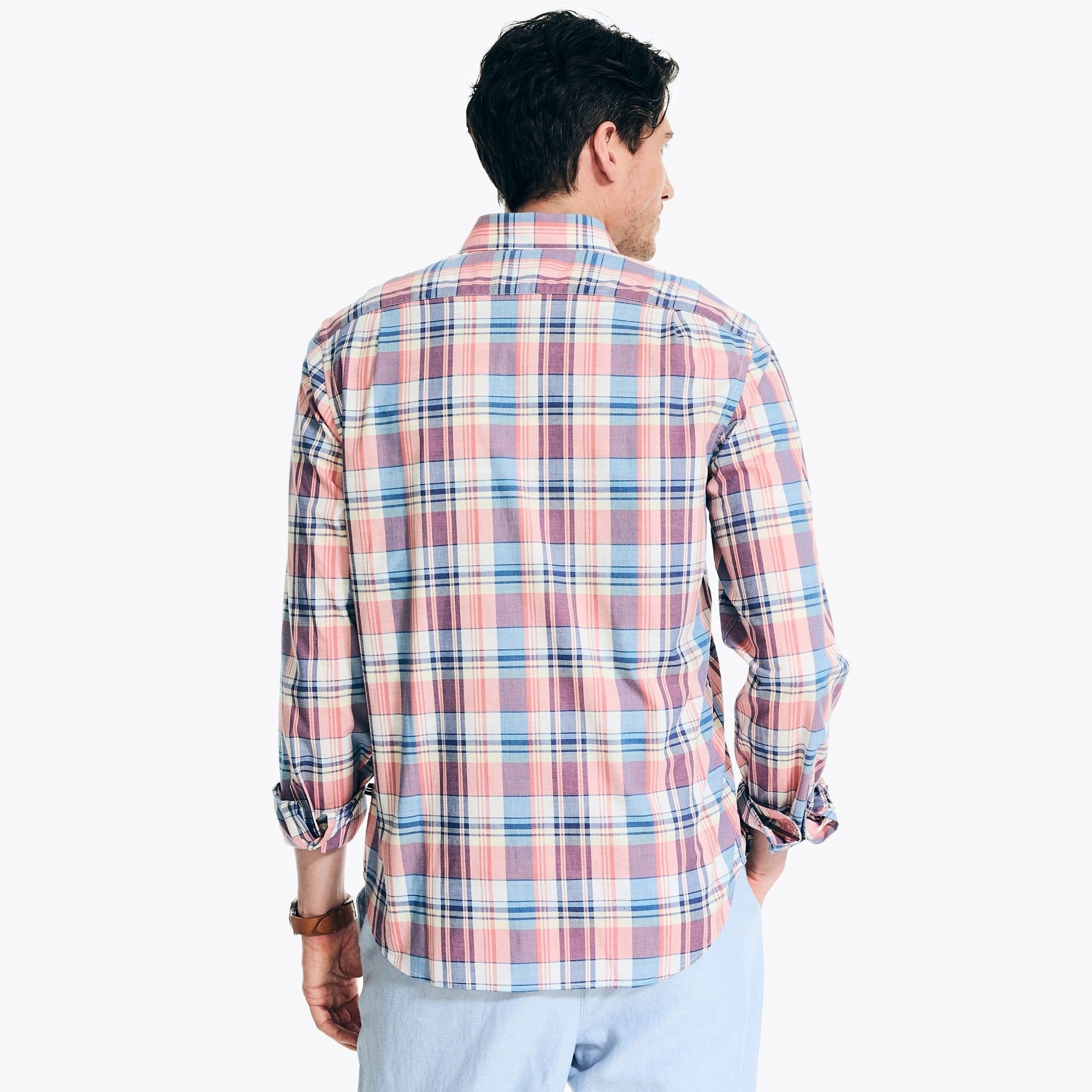 Camisa Nautica Mangas Largas Cuadros Para Caballeros by Nautica