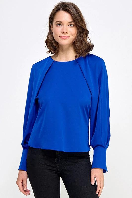 Blusa Milk & Honey Mangas Largas Lisa P/ Damas by Milk & Honey
