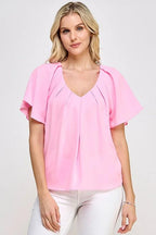 Blusa Milk & Honey Mangas Cortas Lisa P/ Damas by Milk & Honey