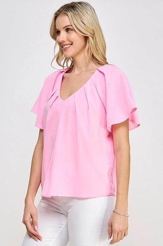 Blusa Milk & Honey Mangas Cortas Lisa P/ Damas by Milk & Honey