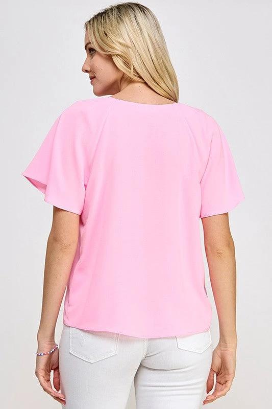Blusa Milk & Honey Mangas Cortas Lisa P/ Damas by Milk & Honey