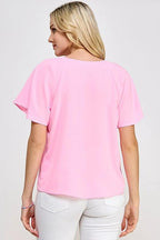 Blusa Milk & Honey Mangas Cortas Lisa P/ Damas by Milk & Honey