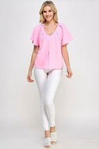 Blusa Milk & Honey Mangas Cortas Lisa P/ Damas by Milk & Honey