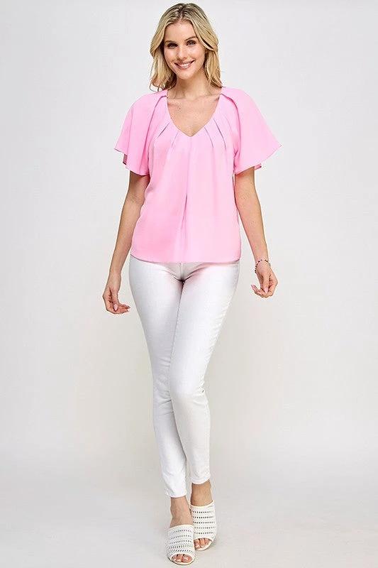 Blusa Milk & Honey Mangas Cortas Lisa P/ Damas by Milk & Honey