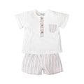 Conjunto Babidu Mangas Cortas Rayas Para Niños by Babidu