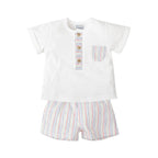 Conjunto Babidu Mangas Cortas Rayas Para Niños by Babidu
