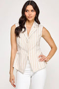 Chaleco Milk & Honey Rayas Para Damas by Milk & Honny