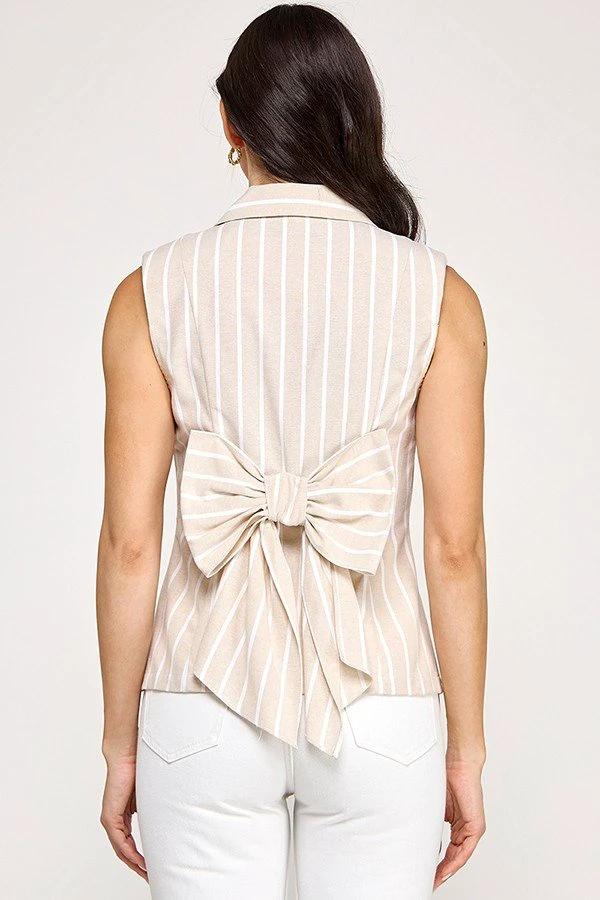 Chaleco Milk & Honey Rayas Para Damas by Milk & Honny