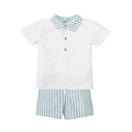 Conjunto Babidu Mangas Cortas Rayas Para Niños by Babidu